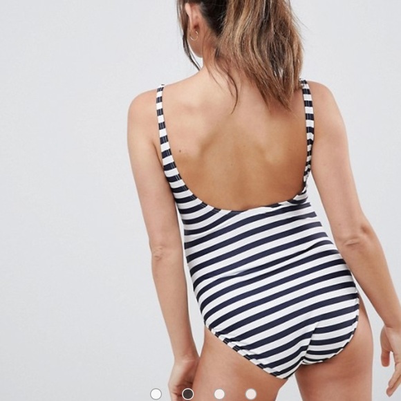 SOLD NEW ASOS mamalicious striped maternity swim - Picture 2 of 8